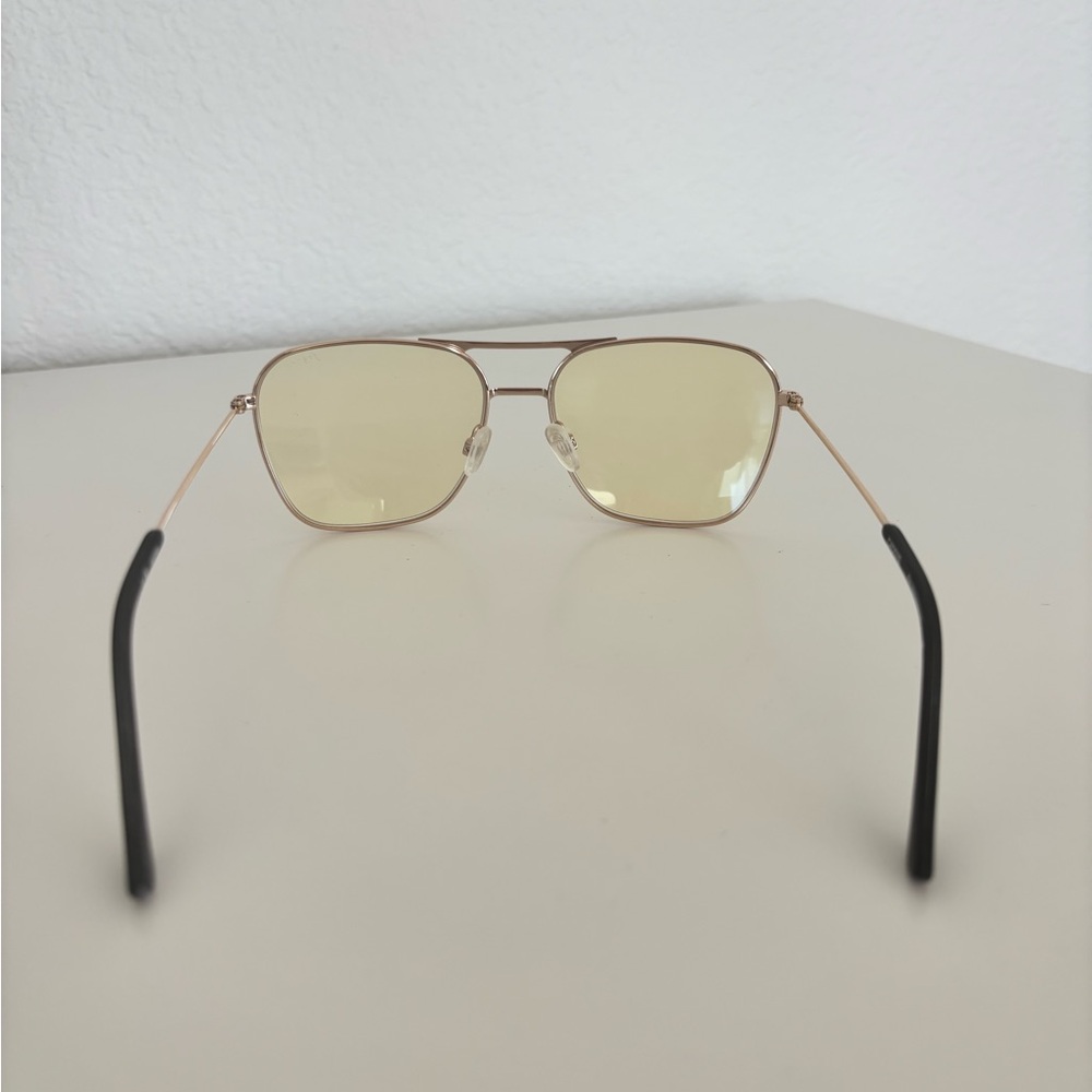 CADDIS Gold Frame “Hooper” Glasses: Progressives with Yellow Tinted Lenses 1.5 - Picture 3 of 8